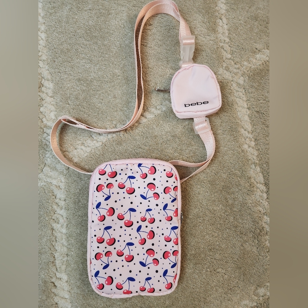 BEBE “Cherry” Travel Crossbody Bag Mini Pink